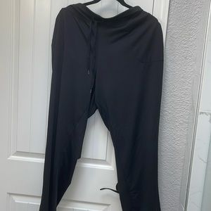 Black straight leg stretchy pants